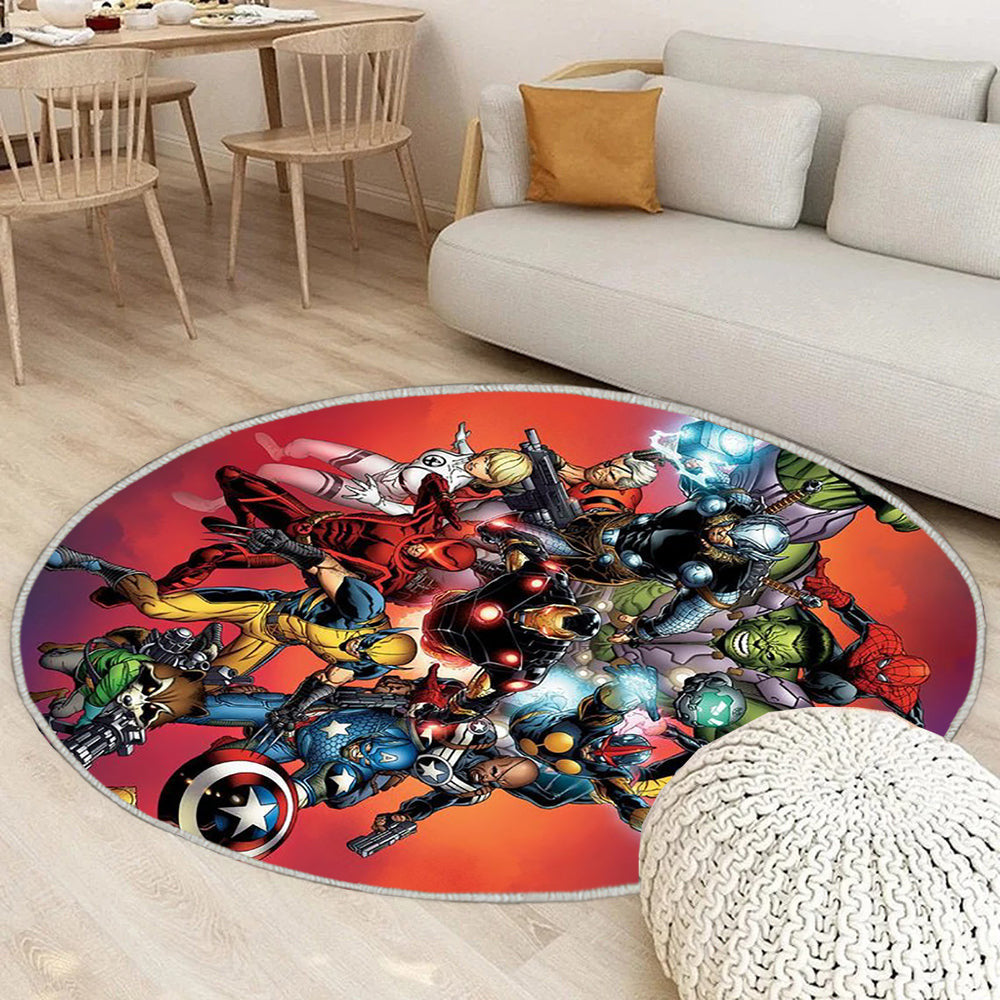 Marvel Comics Ein Leitfaden für Anfänger Teppich Rund, Teppiche - Outdoor Teppich Rund, Teppich Wohnzimmer, Carpet, Rug