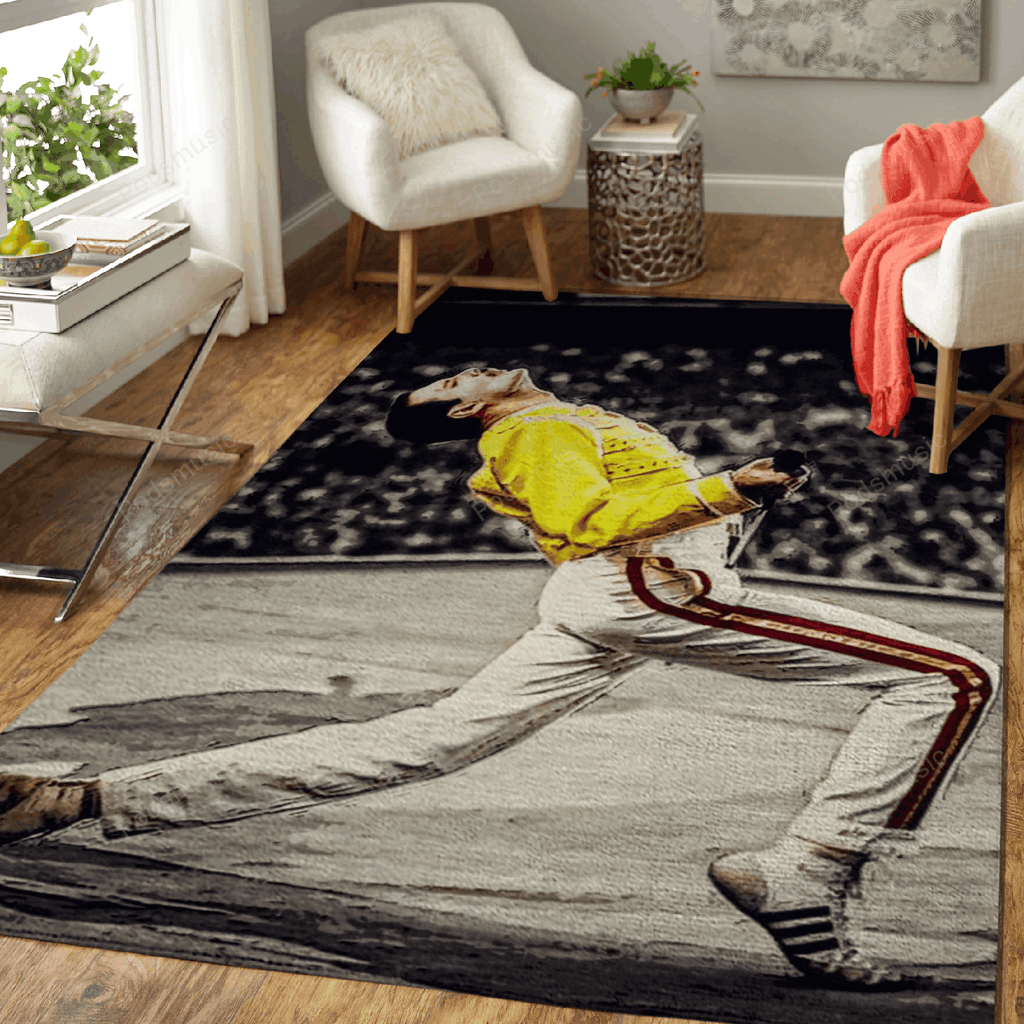 Freddie Mercury Action-Musiker für Fans Teppich, Teppiche - Outdoor Teppich, Teppich Wohnzimmer, Küchenteppich, Kinderzimmer, Modern