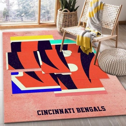 Cincinnati Bengals NFL-Bereich Schlafzimmer US-Geschenk-Dekor-Bereich Teppich, Teppiche - Outdoor Teppich, Teppich Wohnzimmer, Küchenteppich, Kinderzimmer, Modern