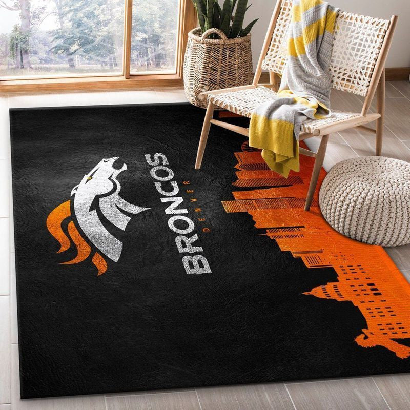Denver Broncos NFL 33 Teppich, Teppiche - Outdoor Teppich, Teppich Wohnzimmer, Küchenteppich, Kinderzimmer, Modern