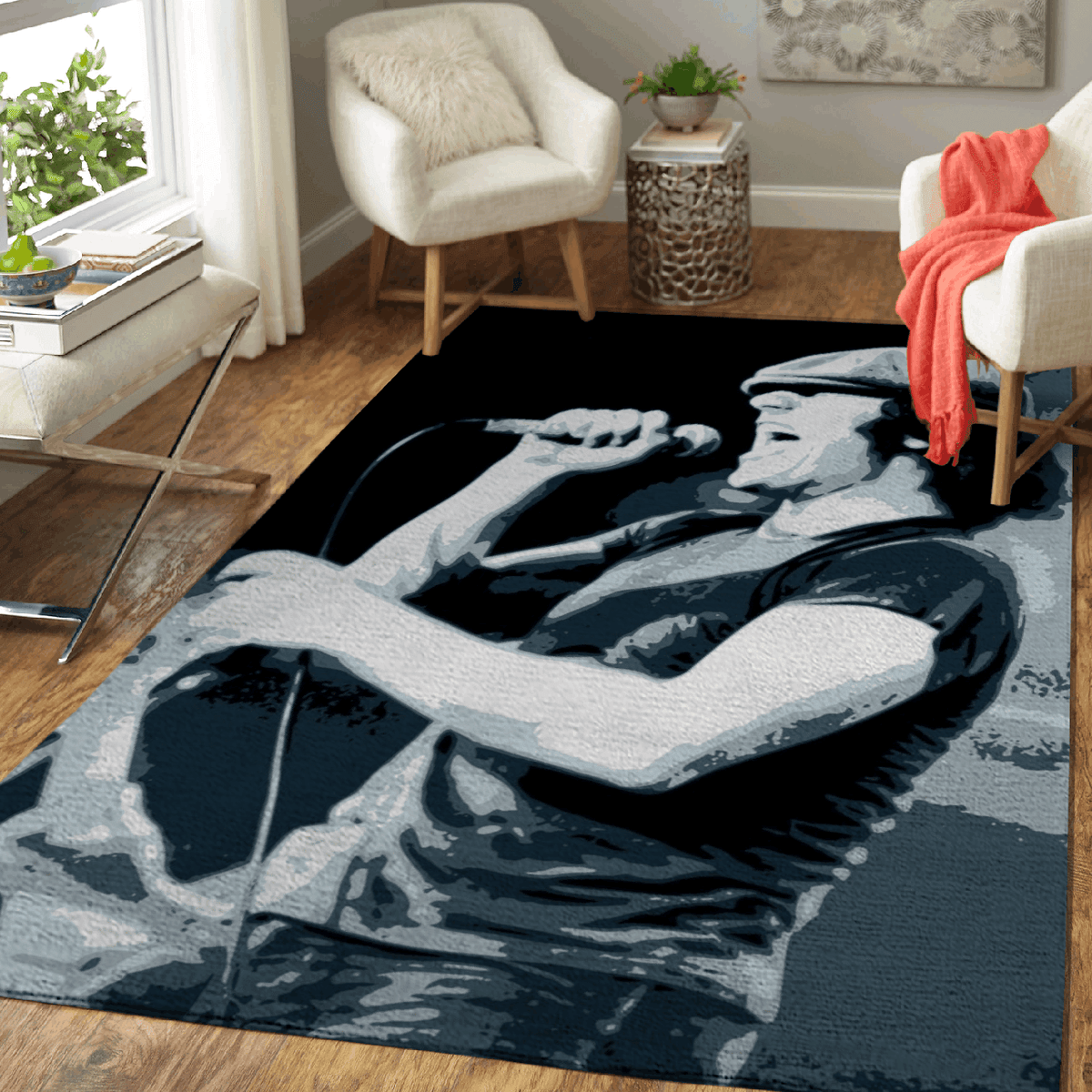 Brian Johnson Ac Dc Band Pop Teppich, Teppiche - Outdoor Teppich, Teppich Wohnzimmer, Küchenteppich, Kinderzimmer, Modern