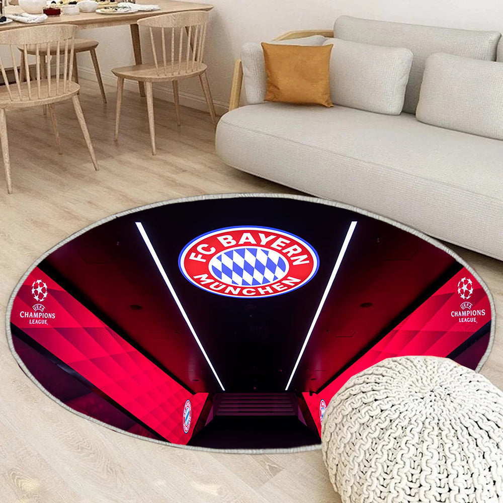 Allianz Arena FC Bayer Teppich Rund, Teppiche - Outdoor Teppich Rund, Teppich Wohnzimmer, Carpet, Rug