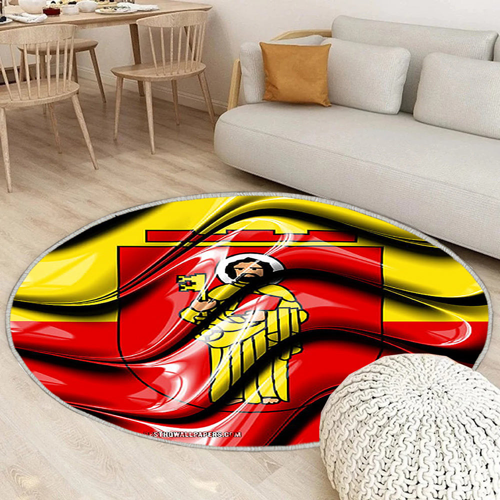 Trier Flag Städte In Deutschland Teppich Rund, Teppiche - Europa Outdoor Teppich Rund, Flagge Von Trier Teppich Wohnzimmer, Carpet, Rug