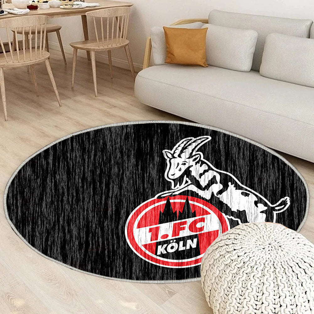 FC Köln Hintergrundbilder Teppich Rund, Teppiche - Outdoor Teppich Rund, Teppich Wohnzimmer, Carpet, Rug