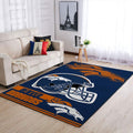 Denver Broncos Nfl Team Logo Helm rechteckiger Bereich Teppich, Teppiche - Outdoor Teppich, Teppich Wohnzimmer, Küchenteppich, Kinderzimmer, Modern