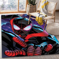 Auge in Auge Spiderman Schwarz Teppich, Teppiche - Outdoor Teppich, Teppich Wohnzimmer, Küchenteppich, Kinderzimmer, Modern