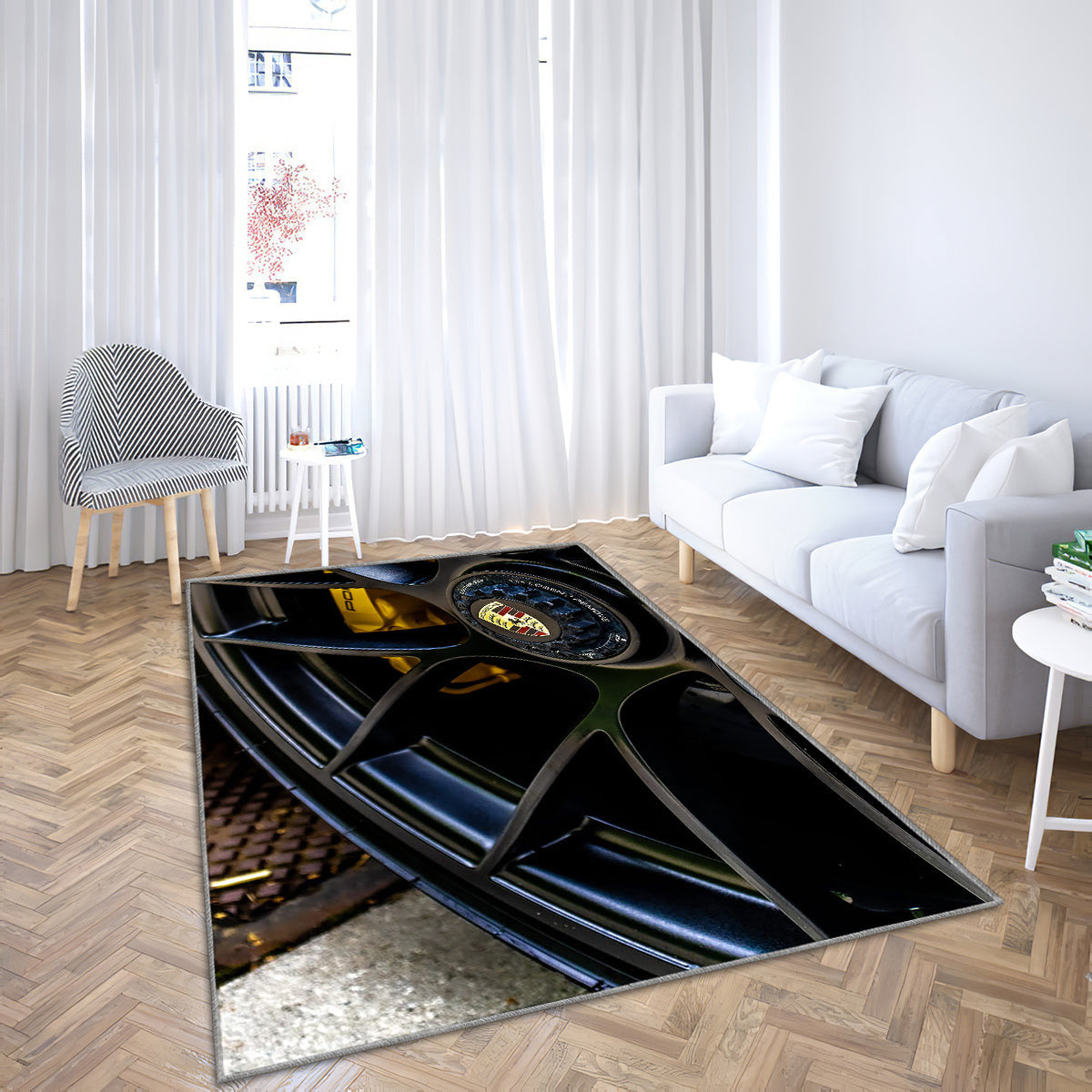 Porsche Rad Teppich, Teppiche - Wagen Outdoor Teppich, Karros Teppich Wohnzimmer, Küchenteppich, Kinderzimmer, Modern