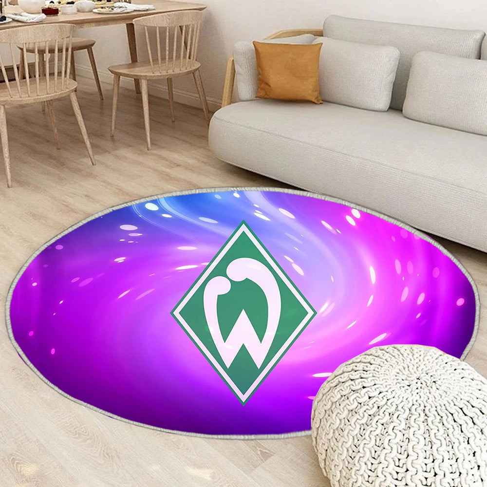 WerderBremen 11 Teppich Rund, Teppiche - Outdoor Teppich Rund, Teppich Wohnzimmer, Carpet, Rug