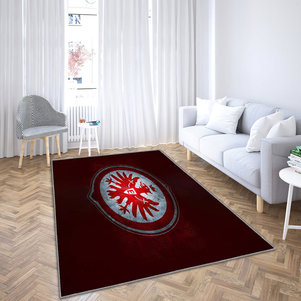Eintracht Frankfurt Teppich, Teppiche - Deutscher Fußballverein Outdoor Teppich, roter Steinhintergrund Teppich Wohnzimmer, Küchenteppich, Kinderzimmer, Modern