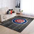 Chicago Cubs Mlb Area Baseball Team Logo aus Holz Teppich, Teppiche - Outdoor Teppich, Teppich Wohnzimmer, Küchenteppich, Kinderzimmer, Modern