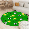 Seamless, Muster, Mit, Fußball, Und, Winner Teppich Rund, Teppiche - Outdoor Teppich Rund, Teppich Wohnzimmer, Carpet, Rug