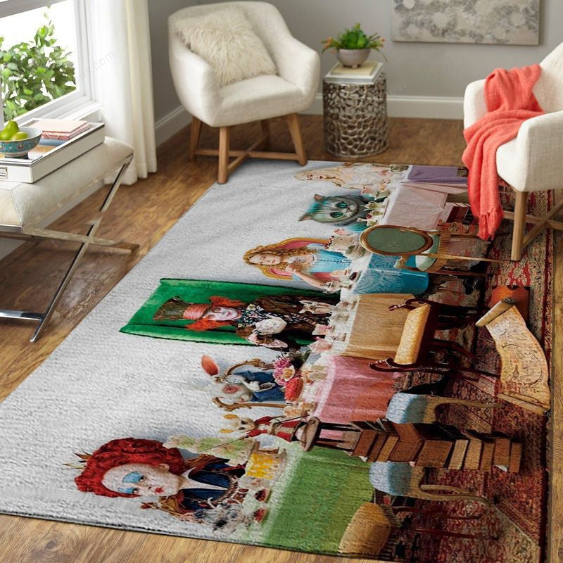 Alice im Wunderland Dschungelbuch Teppich, Teppiche - Outdoor Teppich, Teppich Wohnzimmer, Küchenteppich, Kinderzimmer, Modern