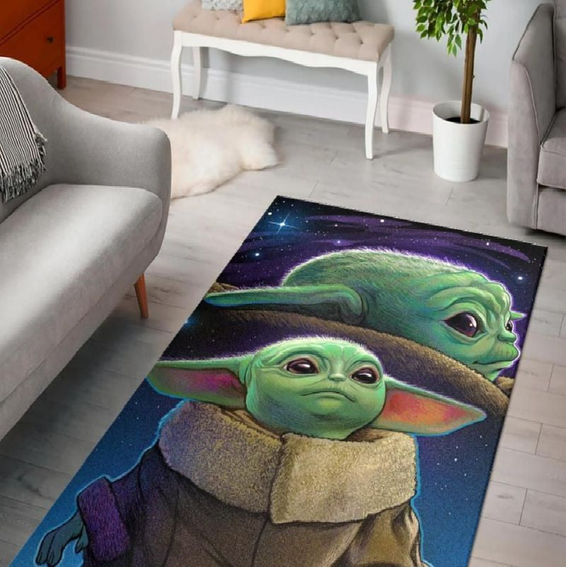 Baby Yoda Cute Die mandalorianischen Star Wars-Filme 002 Teppich, Teppiche - Outdoor Teppich, Teppich Wohnzimmer, Küchenteppich, Kinderzimmer, Modern