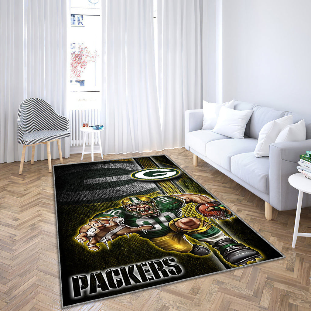 Green Bay Packers ga Teppich, Teppiche - Fußball Outdoor Teppich, grüne Bucht Teppich Wohnzimmer, Küchenteppich, Kinderzimmer, Modern