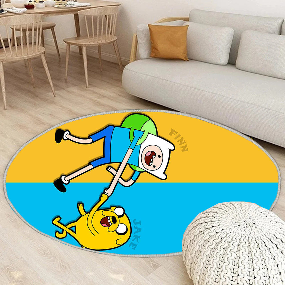 Abenteuerzeit FJ Teppich Rund, Teppiche - Karikatur Outdoor Teppich Rund, Teppich Wohnzimmer, Carpet, Rug