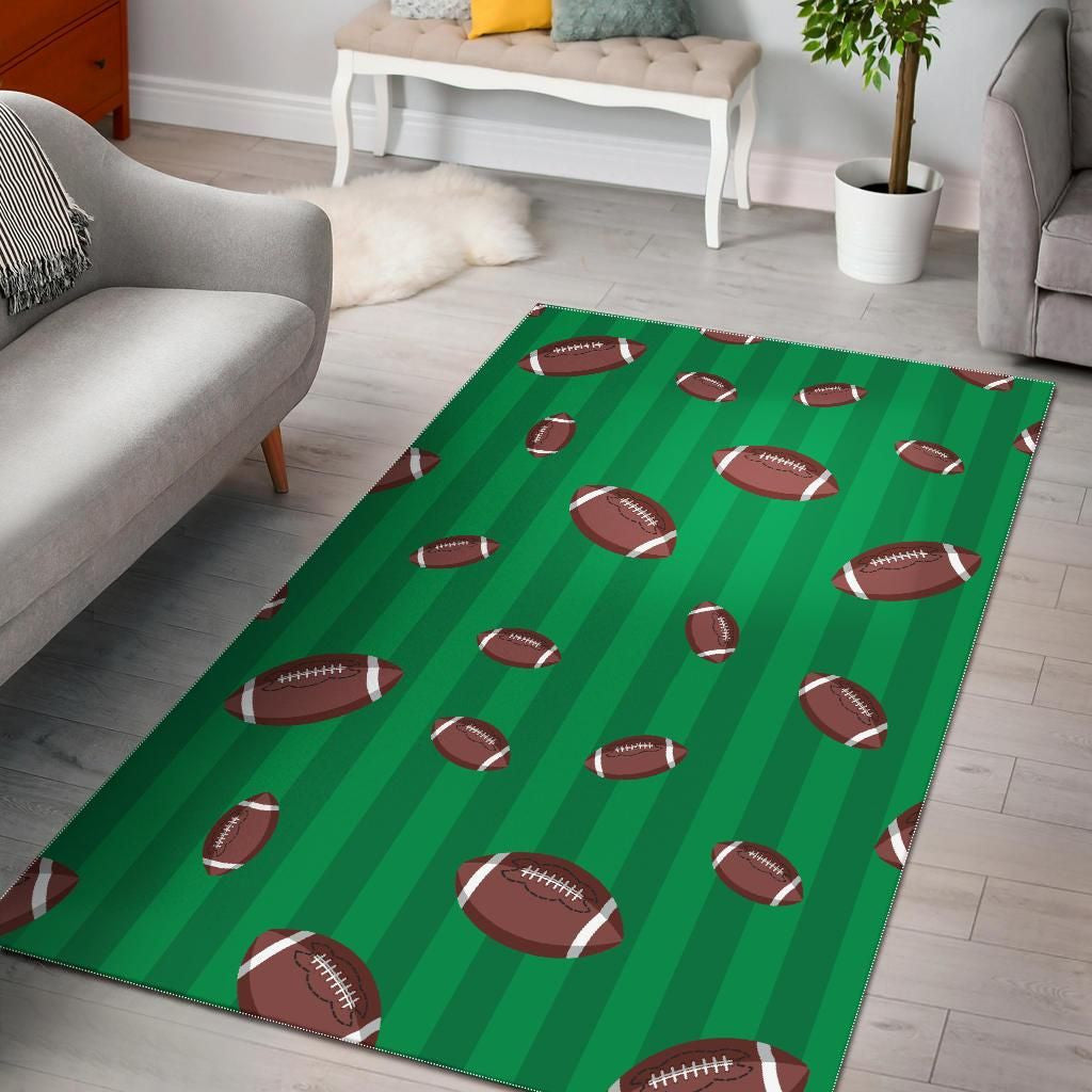 American Football Ballfeld Hintergrund Dhcdhc Dt1910 Teppich, Teppiche - Outdoor Teppich, Teppich Wohnzimmer, Küchenteppich, Kinderzimmer, Modern