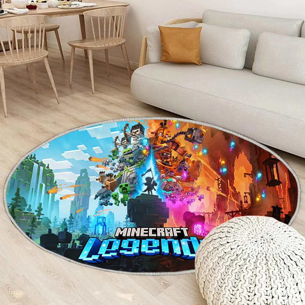 Minecraft Legends auf Steam Teppich Rund, Teppiche - Outdoor Teppich Rund, Teppich Wohnzimmer, Carpet, Rug