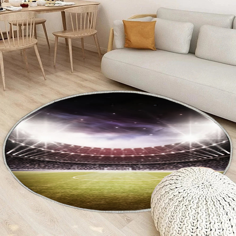 Stadion 002 Teppich Rund, Teppiche - Outdoor Teppich Rund, Teppich Wohnzimmer, Carpet, Rug