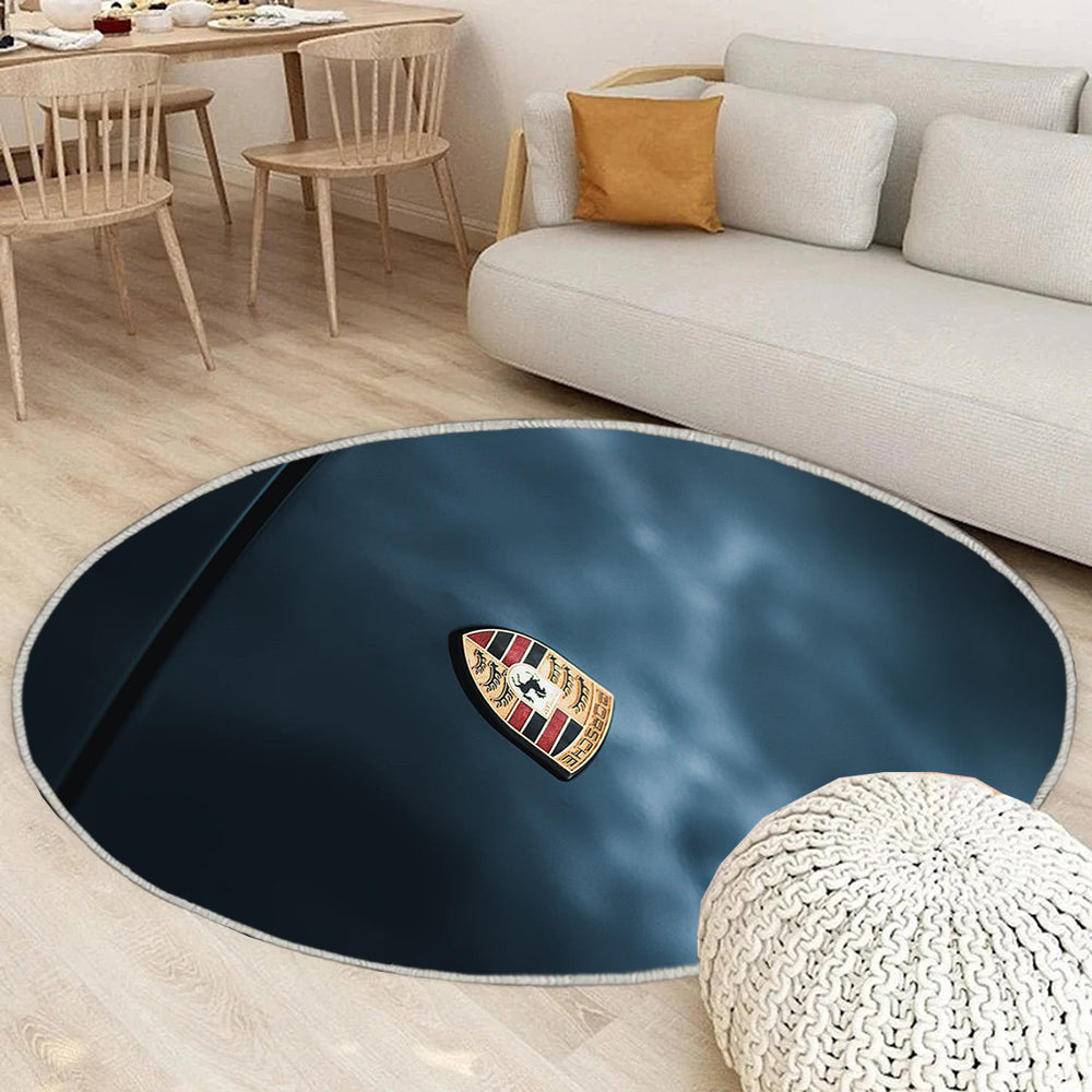 Porsche Teppich Rund, Teppiche - Logo Outdoor Teppich Rund, Wagen Teppich Wohnzimmer, Carpet, Rug