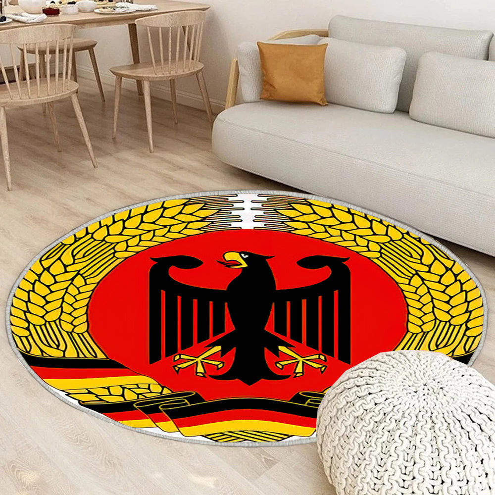 Westdeutschland Sowjetunion Ostberlin Wappen Von Deutschland Teppich Rund, Teppiche - Sovietunion Outdoor Teppich Rund, Emblem Teppich Wohnzimmer, Carpet, Rug