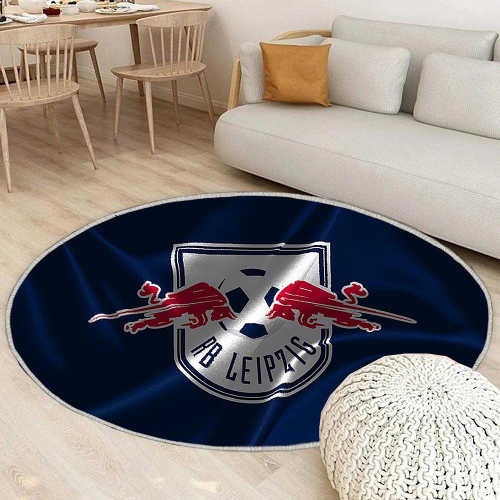 Fußball Teppich Rund, Teppiche - RB Leipzig Outdoor Teppich Rund, Teppich Wohnzimmer, Carpet, Rug