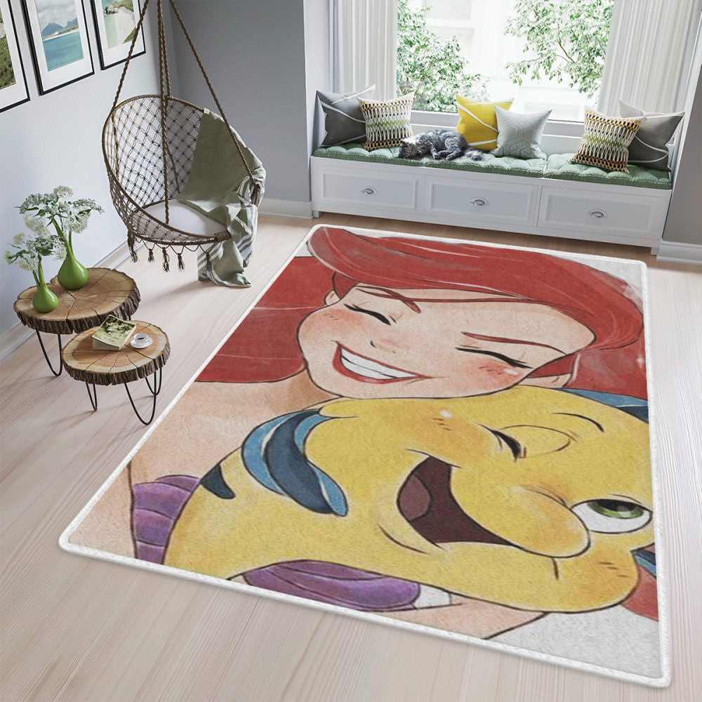 Freundschaft Die kleine Meerjungfrau Disney Teppich, Teppiche - Outdoor Teppich, Teppich Wohnzimmer, Küchenteppich, Kinderzimmer, Modern