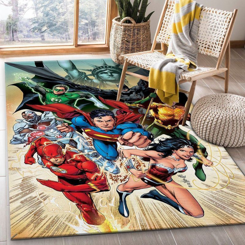 DC Justice League Superheldenfilme Ii Teppich, Teppiche - Outdoor Teppich, Teppich Wohnzimmer, Küchenteppich, Kinderzimmer, Modern