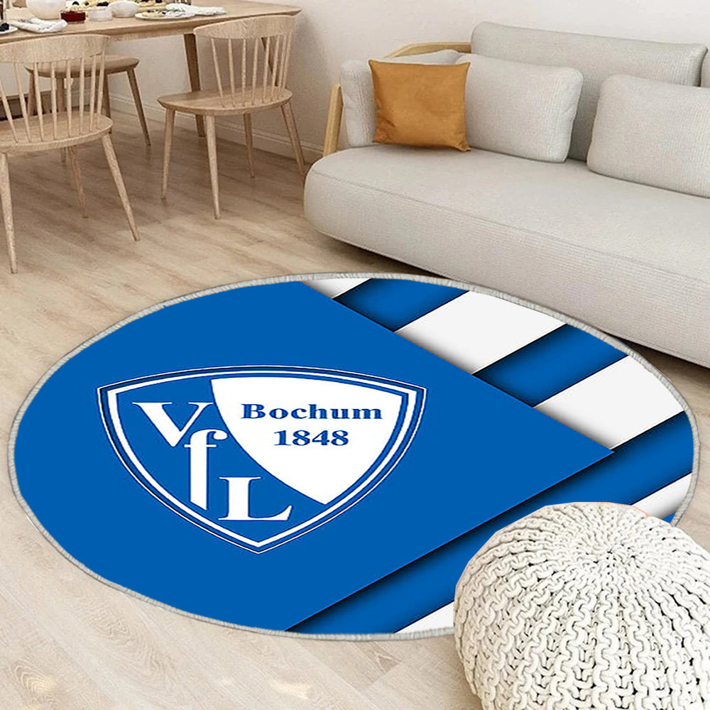Vfl Bochum 1848 Fc Teppich Rund, Teppiche - Deutscher Fußballverein Outdoor Teppich Rund, Material Design Teppich Wohnzimmer, Carpet, Rug