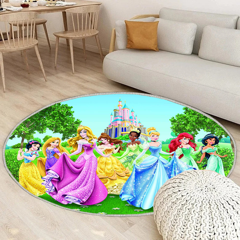 Disney Prinzessin Foto Teppich Rund, Teppiche - Outdoor Teppich Rund, Teppich Wohnzimmer, Carpet, Rug