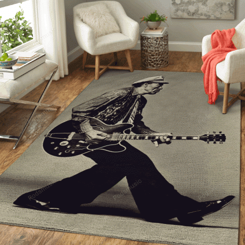 Chuck Berry und Gitarrenmusiker für Fans Teppich, Teppiche - Outdoor Teppich, Teppich Wohnzimmer, Küchenteppich, Kinderzimmer, Modern