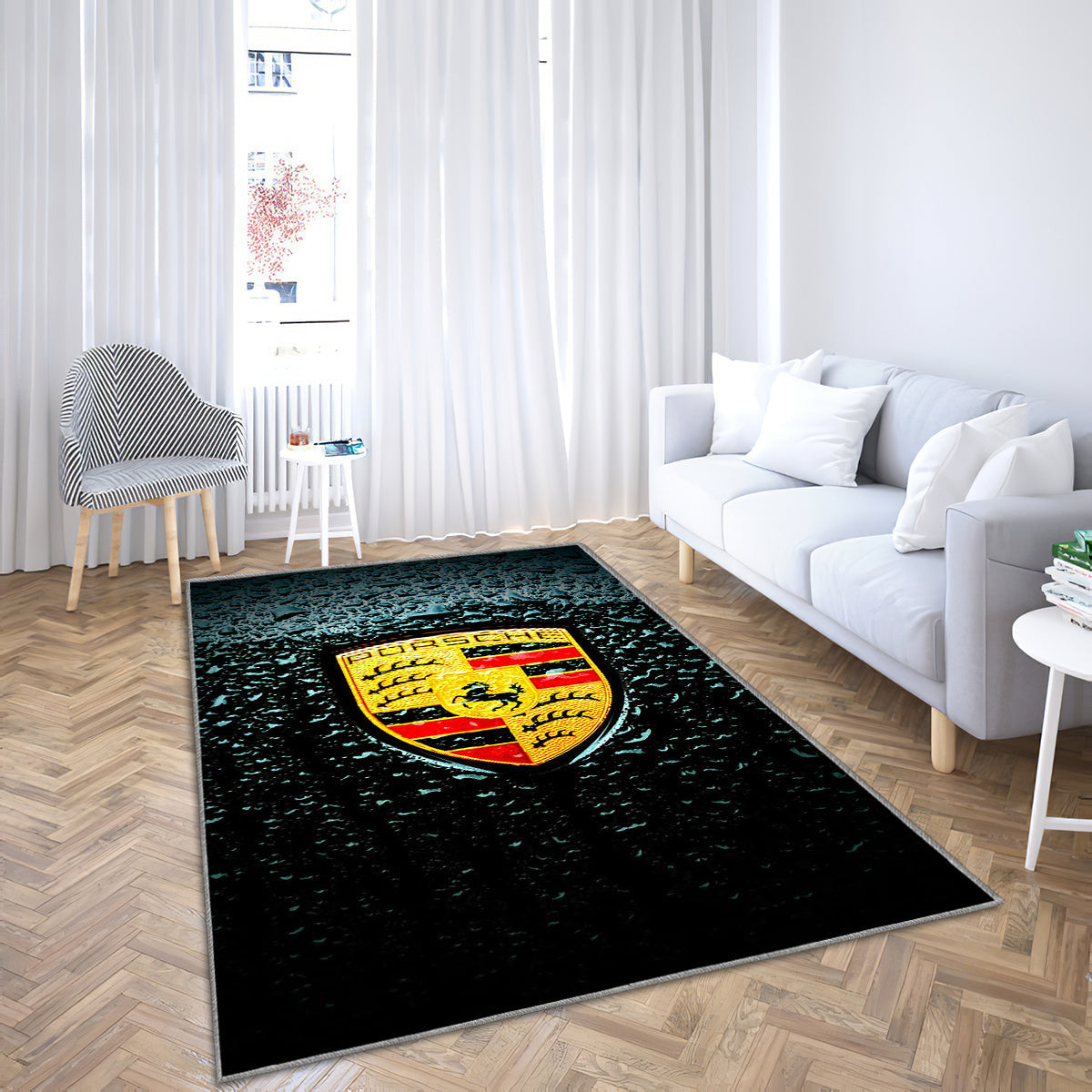 Porsche Logo Teppich, Teppiche - Wagen Outdoor Teppich, Regen Teppich Wohnzimmer, Küchenteppich, Kinderzimmer, Modern