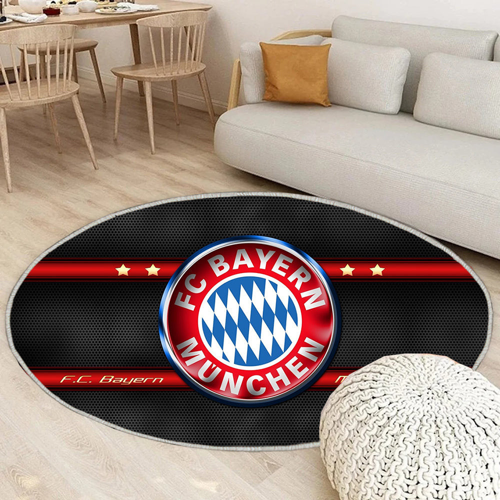 FC Bayer Logo Teppich Rund, Teppiche - Outdoor Teppich Rund, Teppich Wohnzimmer, Carpet, Rug