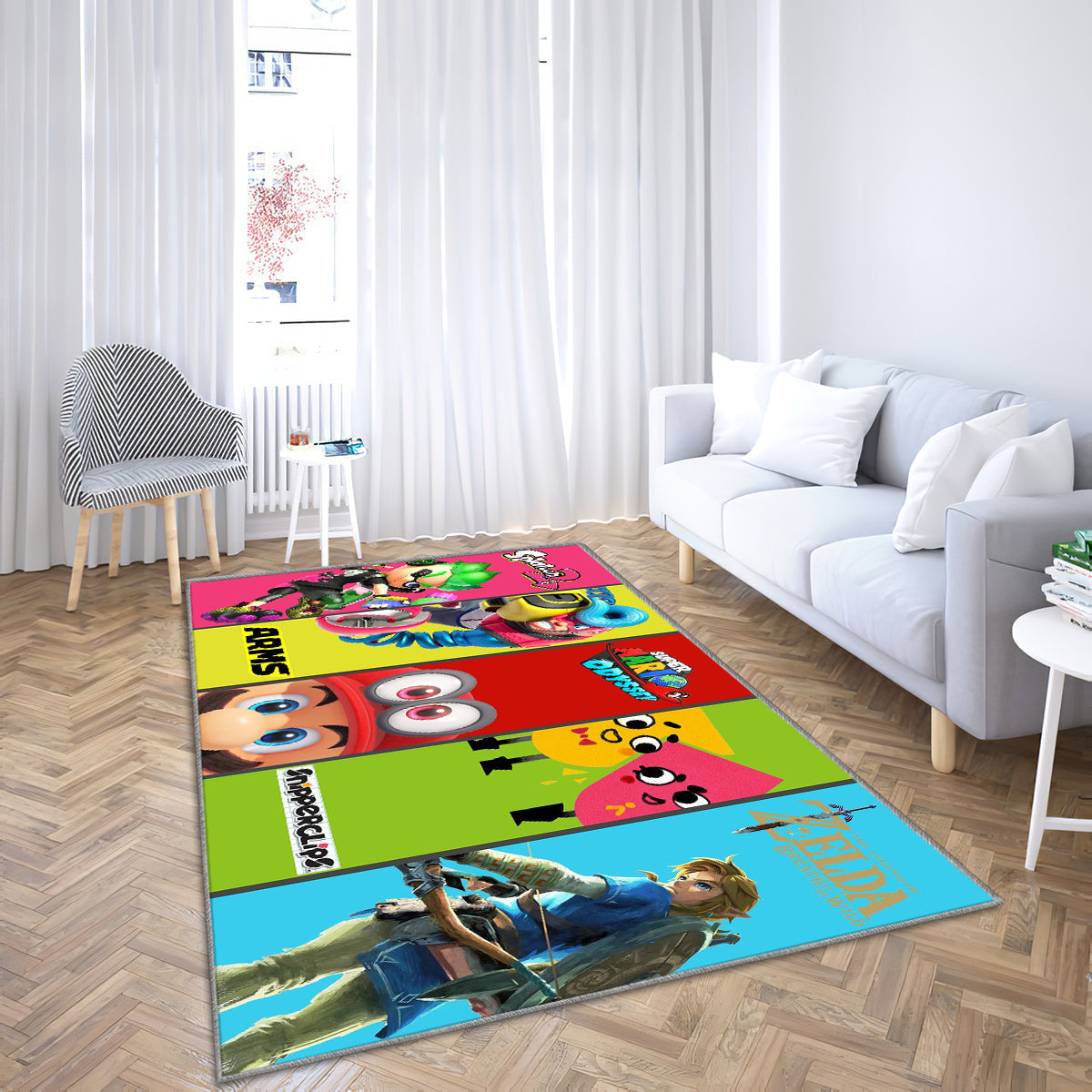 Splatoon ARMS Mario Teppich, Teppiche - Outdoor Teppich, Teppich Wohnzimmer, Küchenteppich, Kinderzimmer, Modern