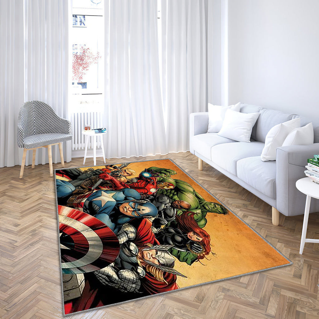 Avengers U Bahn Kunst zum ausdrucken Teppich, Teppiche - Outdoor Teppich, Teppich Wohnzimmer, Küchenteppich, Kinderzimmer, Modern