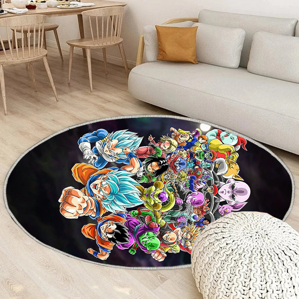 Super Dragonball Teppich Rund, Teppiche - Anime Outdoor Teppich Rund, Dragon Ball Teppich Wohnzimmer, Carpet, Rug