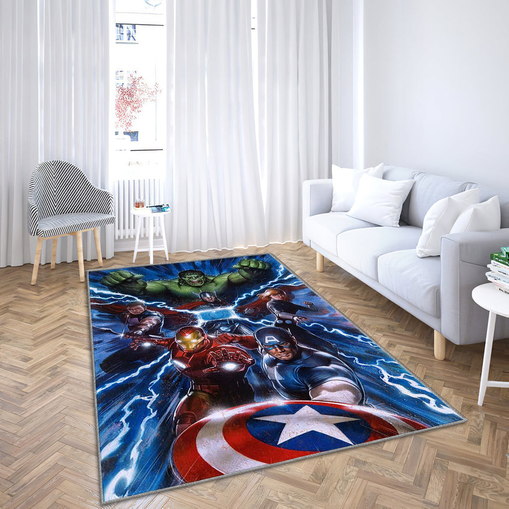 Avengers vereint euch Teppich, Teppiche - Outdoor Teppich, Teppich Wohnzimmer, Küchenteppich, Kinderzimmer, Modern
