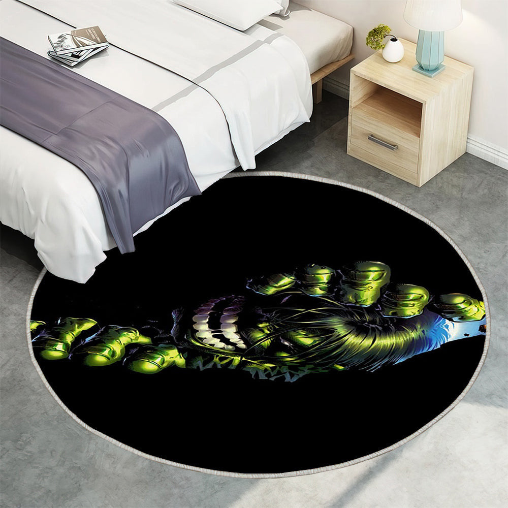 Der unglaubliche Hulk Teppich Rund, Teppiche - Rächer Outdoor Teppich Rund, Wunder Teppich Wohnzimmer, Carpet, Rug