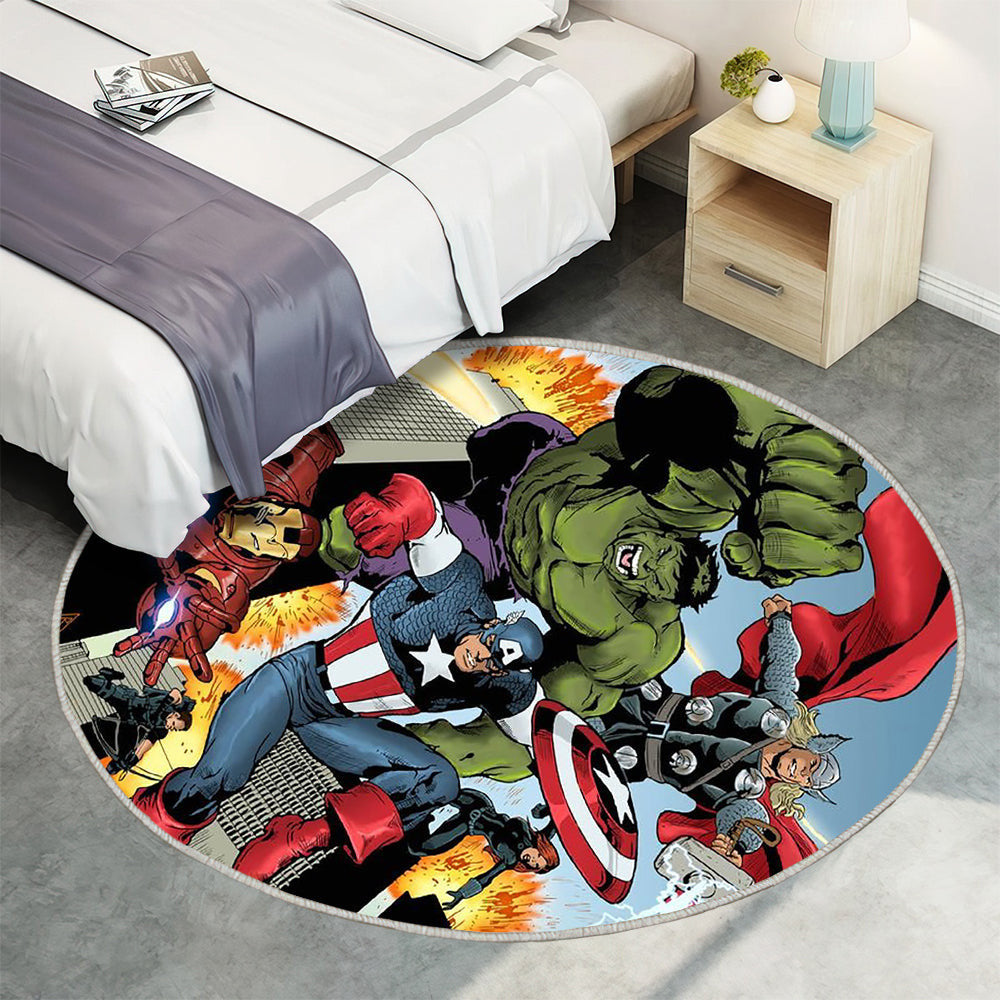 Avengers Farben 2 Teppich Rund, Teppiche - Outdoor Teppich Rund, Teppich Wohnzimmer, Carpet, Rug