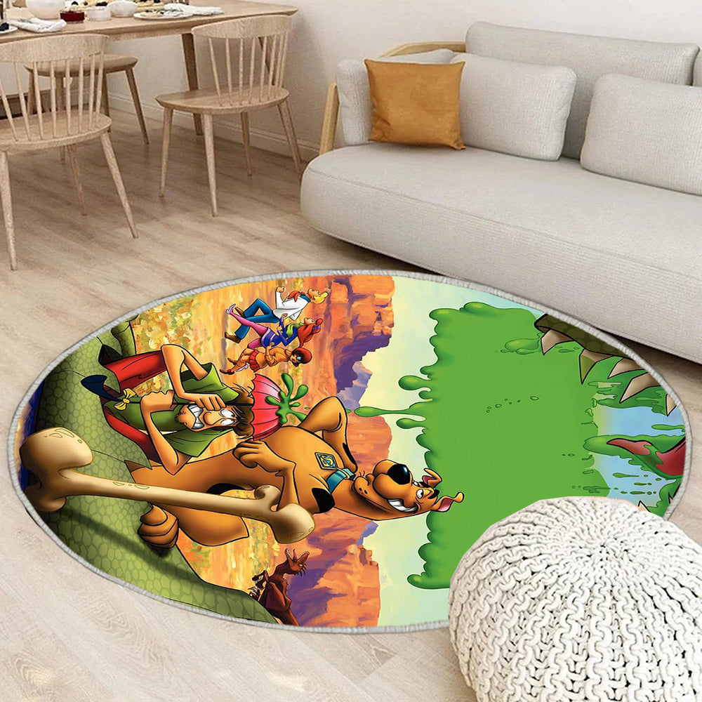 Scooby Doo Film Teppich Rund, Teppiche - Outdoor Teppich Rund, Teppich Wohnzimmer, Carpet, Rug