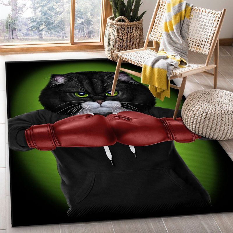 Boxer Cat Boxchampion Vii Teppich, Teppiche - Outdoor Teppich, Teppich Wohnzimmer, Küchenteppich, Kinderzimmer, Modern