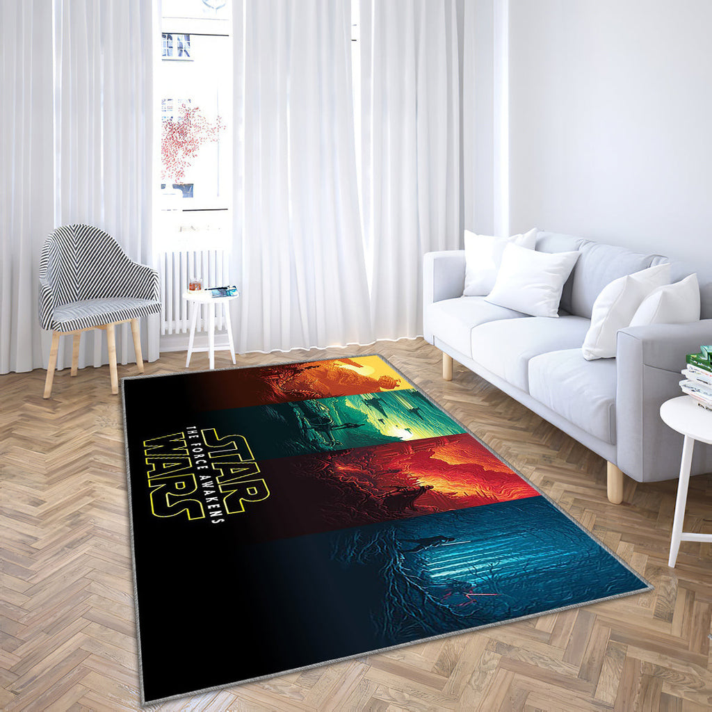 Star Wars Poster Logo Teppich, Teppiche - Outdoor Teppich, Teppich Wohnzimmer, Küchenteppich, Kinderzimmer, Modern