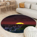 Minecraft Twilight Teppich Rund, Teppiche - Minecraft Outdoor Teppich Rund, Teppich Wohnzimmer, Carpet, Rug