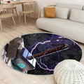 Mjolnir Hintergrundbild von rv_creations Teppich Rund, Teppiche - Outdoor Teppich Rund, Teppich Wohnzimmer, Carpet, Rug