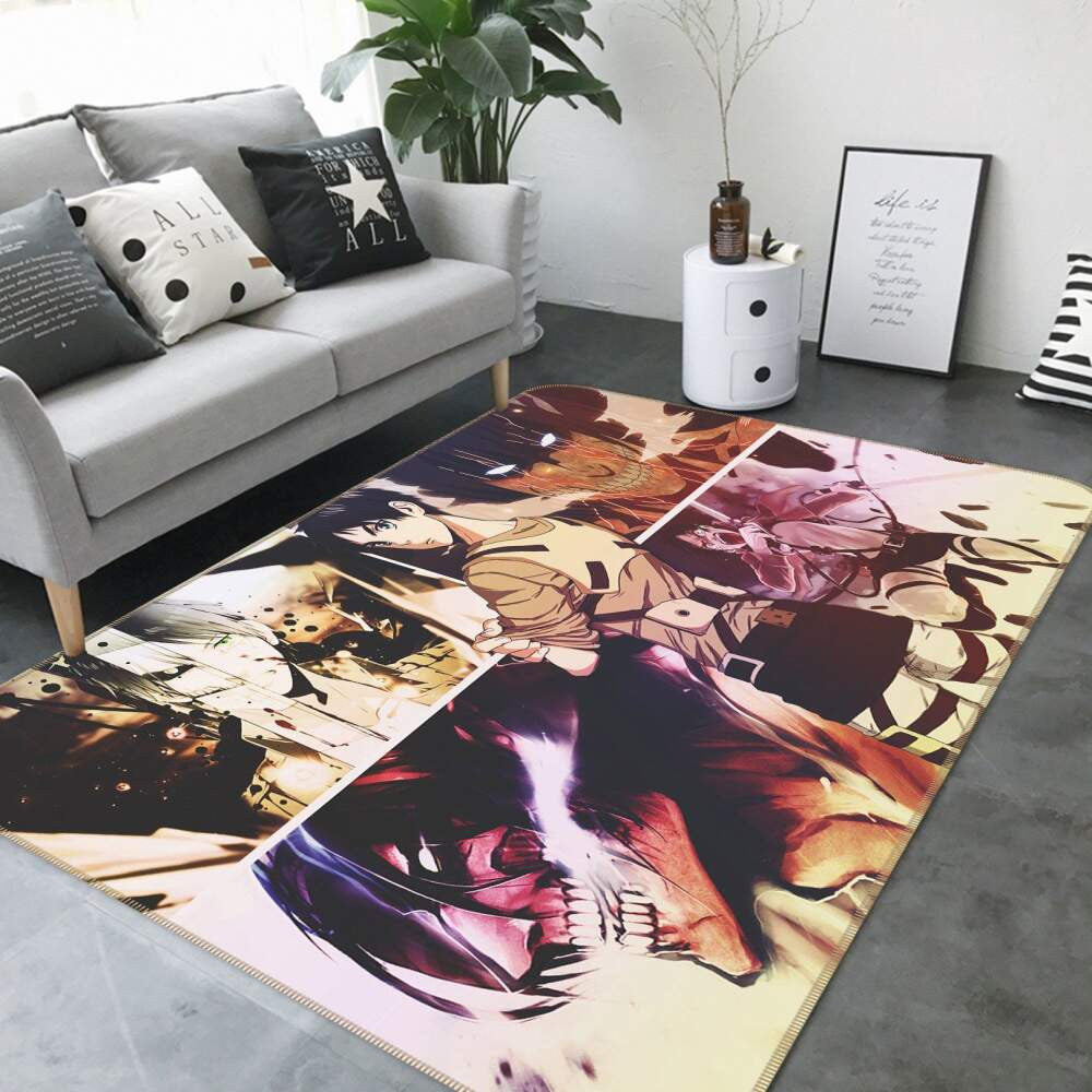 Angriff auf Titan Anime 53 Teppich, Teppiche - Outdoor Teppich, Teppich Wohnzimmer, Küchenteppich, Kinderzimmer, Modern