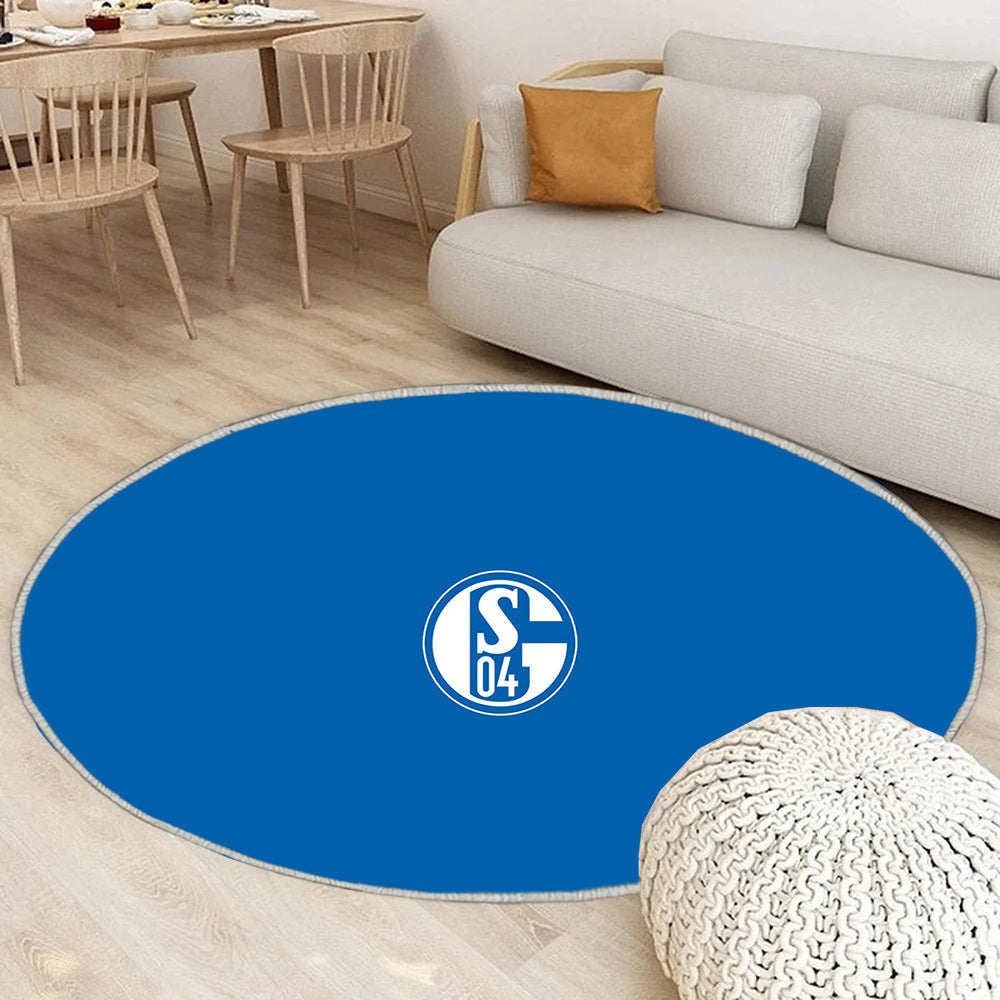 Schalke 04 Lieblingsfußballverein Teppich Rund, Teppiche - Outdoor Teppich Rund, Teppich Wohnzimmer, Carpet, Rug