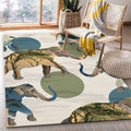 Elefanten-Polka Teppich, Teppiche - Outdoor Teppich, Teppich Wohnzimmer, Küchenteppich, Kinderzimmer, Modern