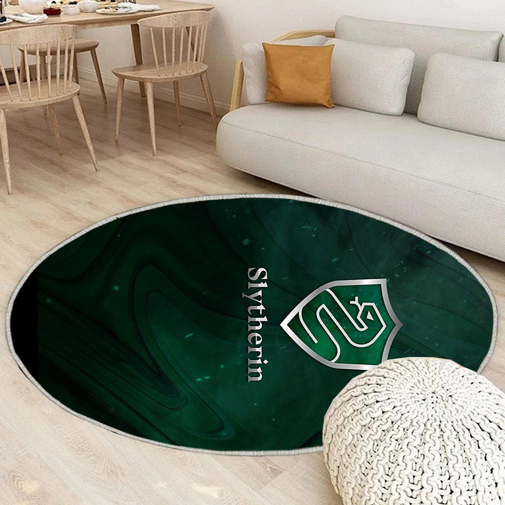 Slytherins Teppich Rund, Teppiche - Harry Potter Outdoor Teppich Rund, Teppich Wohnzimmer, Carpet, Rug