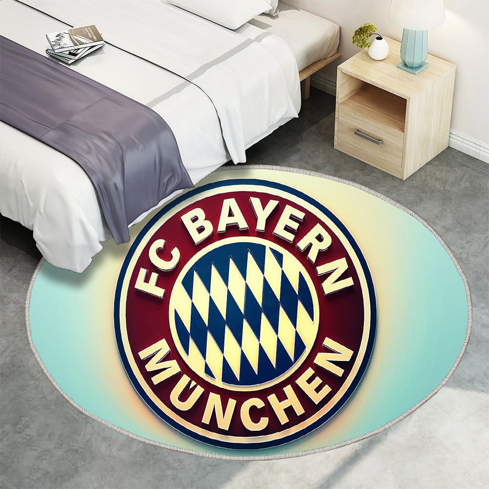 Muchen Bayer FC Teppich Rund, Teppiche - Outdoor Teppich Rund, Teppich Wohnzimmer, Carpet, Rug