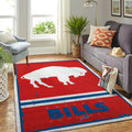Buffalo Bills Nfl Area Team Logo Sport im Retro-Stil Teppich, Teppiche - Outdoor Teppich, Teppich Wohnzimmer, Küchenteppich, Kinderzimmer, Modern