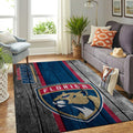 Florida Panthers Nhl Team Logobereich Sport im Holzstil Teppich, Teppiche - Outdoor Teppich, Teppich Wohnzimmer, Küchenteppich, Kinderzimmer, Modern